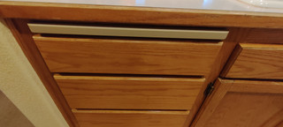 Traditional cutting board setup before upgrade